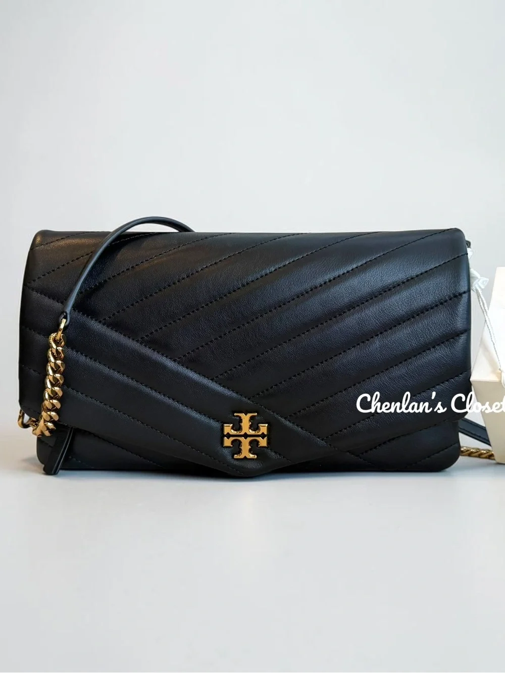 NWT Tory Burch Kira Chevron Clutch/ Shoulder Bag